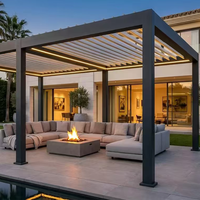 Toit Rétractable Ajustable, Installation Facile, Cadre en Aluminium, Télécommande, Livraison Rapide, Pergola Motorisée en Aluminium