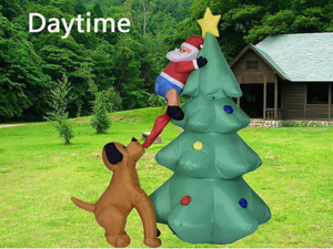Décorations extérieures gonflables <span class=keywords><strong>de</strong></span> Noël Chien pour la maison Jardin Cour Jouet gonflable Père Noël Arbre <span class=keywords><strong>de</strong></span> Noël avec lumière Xmas <span class=keywords><strong>Gif</strong></span> - Product Image 5