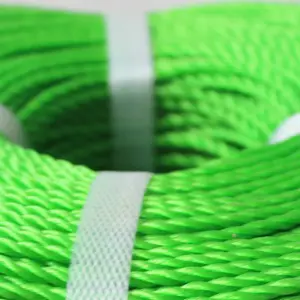 Custom High Strength 3 Strands Twisted Rope Resistant To Aging Polyethylene Rope