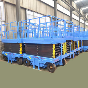 Material transport <span class=keywords><strong>6</strong></span> m 8 m Elektrischer hydraulischer Mannlift Selbst fahrende kleine Scheren bühne - Product Image 1