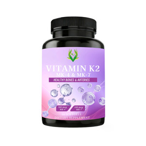 Gélules de Vitamine K2 OEM ODM pour la Santé Osseuse, Favorise l'Absorption du Calcium, Soutient les Muscles et les Articulations, Contient de la Vitamine K2 MK-4 - Product Image 1