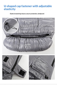 Saco <span class=keywords><strong>de</strong></span> <span class=keywords><strong>Dormir</strong></span> Doble <span class=keywords><strong>de</strong></span> Nailon con Relleno <span class=keywords><strong>de</strong></span> Plumón para Clima Frío, Estilo Sobre, Unisex para Adultos, Ideal para Camping y Senderismo - Product Image 4