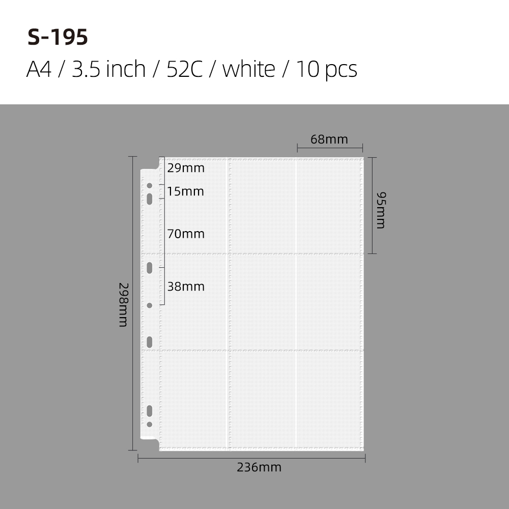 White A4 9 pockets