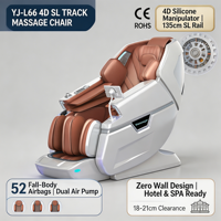 Fauteuil de massage 4D YJ-L66, directement de l'usine, avec détection corporelle intelligente, système d'inclinaison lombaire, relaxation complète du corps, fauteuil inclinable