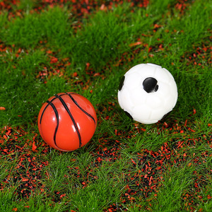 <b>Miniature</b> Soccer And Basketball Resin Ornaments 1.6 Cm Diameter For Moss Landscape Decorations - Product Image 1