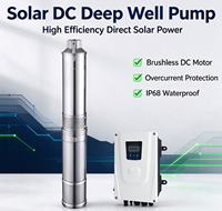 Pompe submersible centrifuge pour puits profond de 1 CV à énergie solaire DC en acier inoxydable pour l'irrigation agricole