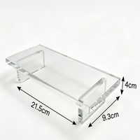 Plateau de présentation moderne personnalisé en acrylique transparent, résistant à l'eau, pour savon, cosmétiques, plantes et bougies
