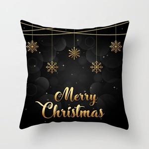 45*45cm joyeux noël feuille d'or impression taie d'oreiller pour la maison <span class=keywords><strong>bonne</strong></span> <span class=keywords><strong>année</strong></span> 2024 Noel <span class=keywords><strong>2023</strong></span> ornements cadeaux de noël - Product Image 5