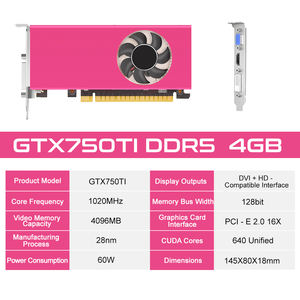 Placa gráfica de jogos GTX750ti GDDR5 4GB OEM Atacado GPU GeForce <span class=keywords><strong>GTX</strong></span> 750ti Placa de vídeo Computador Placa VGA para PC Parts graficas - Product Image 6