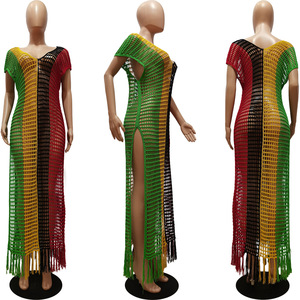 Robes d'été décontractées à fentes et dos nu pour femmes, style plage - Product Image 5