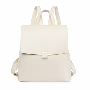 Minimalist Commuting Solid Color <b>Backpack</b> with High-end Feel, Multi Compartment Shaped <b>Backpack</b>, Women's Shopping and Work Bag - Product Image 4