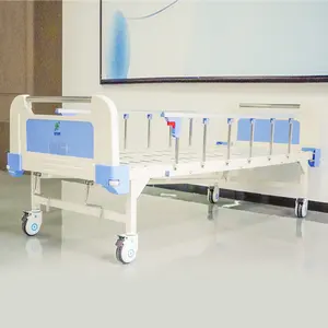 Factory Price Customizable 2 Cranks Metal Nursing Bed Manual Medical Bed With Toilet Direct From Factory