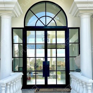 Porte simple en fer forgé sur mesure avec serrure de sécurité, design moderne pour entrée de maison, porte d'entrée extérieure en fer forgé - Product Image 2
