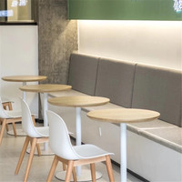 Tables et chaises à manger Ensembles de canapés de restaurant Meubles de cantine commerciale Restaurant moderne Restauration rapide Sièges de stand en bois
