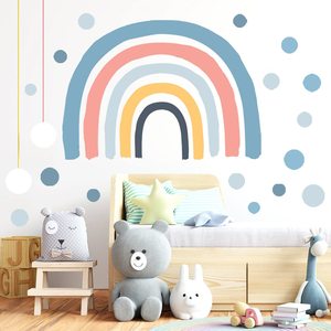 Pegatinas <span class=keywords><strong>de</strong></span> <span class=keywords><strong>pared</strong></span> <span class=keywords><strong>de</strong></span> arcoíris <span class=keywords><strong>para</strong></span> habitación <span class=keywords><strong>de</strong></span> bebé, decoración <span class=keywords><strong>de</strong></span> <span class=keywords><strong>pared</strong></span> <span class=keywords><strong>de</strong></span> armario, refrigerador, pegatina <span class=keywords><strong>de</strong></span> dibujos animados, bricolaje - Product Image 1