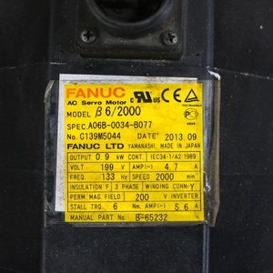 มอเตอร์ A06B-0034-B077 ของแท้จาก FANUC มอเตอร์เครื่องจักร มอเตอร์อุปกรณ์อัตโนมัติทางอุตสาหกรรม - Product Image 3