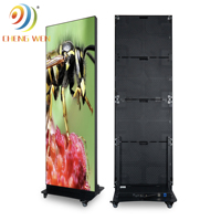 P2.5 LED pieghevoli per interni Poster Poster Display 640mm * 1920mm WiFi USB specchio mobile Poster digitale