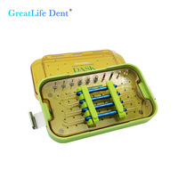 Greatlife Dent Kit d'instruments chirurgicaux autoclavables pour implants dentaires, auto-occluant, avec forets et instrument de sinus lift