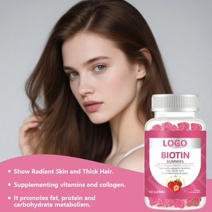 علامة تجارية خاصة بنكهة تبييض البشرة نمو الشعر البيوتين الكولاجين مكمل الكيراتين الدببة اللهائية فيتامين للشعر والبشرة والأظافر - Product Image 5