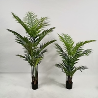 Palmier artificiel vert en pot (matière plastique/tissu) – Décoration écologique pour Noël, maison et jardin, idéal pour les restaurants