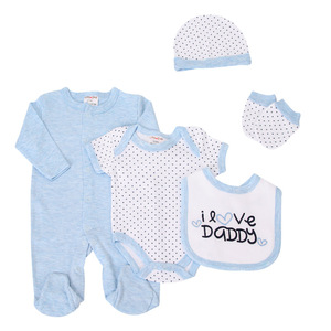Ensemble de layette pour bébé en coton de haute qualité, personnalisé en usine, vente en gros, vêtements pour nouveau-né - Product Image 5