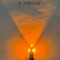 X-7SEVEN Superhelle T10 CANBUS LED-Lampen W21/5W mit 3570 Chip 4W 600LM Anti-Hyper-Flash und Fehlerfrei 12V Weiß Bernstein Rot