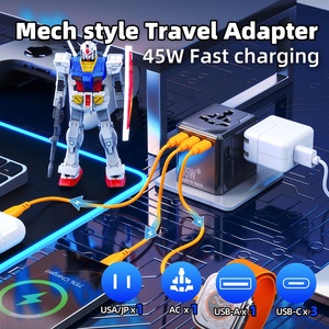 Adaptador de Viaje Universal Internacional Multi-Enchufe Worldplug GaN 45W, Cargador Todo en Uno para Teléfono, Tableta y Portátil - Product Image 2