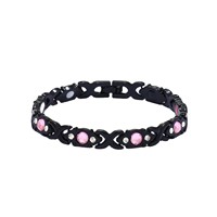 Bracelet magnétique de thérapie à la mode pour femmes et hommes, design XO, cristal incrusté de zircon, bracelet de soins de santé, bijoux d'équilibre énergétique