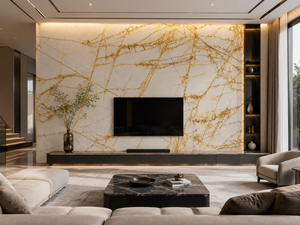Golden Spider <b>Marble</b> Slabs Polished Countertop Natural Stone Vanity <b>Top</b> Polished Speckled Work Surface Cut-to-Size for Hotel - Product Image 2