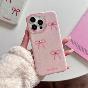 เคสโทรศัพท์แบบโบว์กลิตเตอร์สุดหรูสำหรับ iPhone 16/17 Pro Max, ดีไซน์เรียบหรูสำหรับ iPhone 15/13/14 - Product Image 2