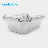 Conteneur jetable en aluminium avec couvercle, emballage alimentaire à emporter, conteneur en aluminium argenté C20