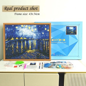 Kit de Peinture Diamant Paysage Imprimé Écologique sur Toile, Perles Rondes Scintillantes, Bricolage Décoration Maison Artisanat - Product Image 2