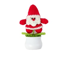 BH Fertige handgestrickte Garn-Dekoartikel für Topfpflanzen und Weihnachtsdekorationen zur Tischnutzung