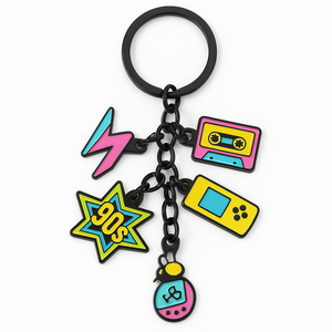 Apribottiglie Portachiavi Personalizzato OEM con 3 Ciondoli a Farfalla - Metallo e Smalto a Freddo - Moda Sempre - Product Image 3