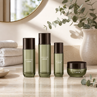 Bouteilles et pots de crème pour soins de la peau en verre or champagne avec logo personnalisé, 120 ml, 150 ml, 100 ml, 50 g, vides, vente en gros