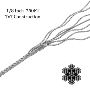 Cable de Acero Inoxidable 316 de Grado Marino, 500 Pies, 7x7, 1/8 Pulgadas, Resistencia a la Rotura de 1850 Libras, para Barandillas de Cubierta - Product Image 2