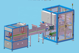 Carton erector + carton Packer + băng tải chai Drop loại trường hợp đóng gói dòng máy + carton Sealer - Product Image 3