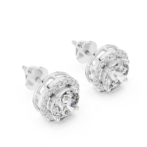 Boucles d'oreilles élégantes en diamants de laboratoire pour femmes, en or scintillant, pour les occasions de fête, les mariages, la mode, accessoires de joaillerie fine - Product Image 3