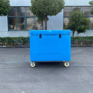 Hộp đá khô làm mát máy làm lạnh hộp làm mát Băng Thùng ngực có bánh xe-Bảng điều khiển năng lượng mặt trời cách nhiệt thiết kế hiện đại công suất lớn - Product Image 1