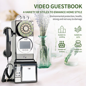 Nouveau 2025 – Livre d'or vidéo HD 1080P mural avec caméra de téléphone antique pour mariages, anniversaires, remises de diplômes – Téléphones filaires - Product Image 6