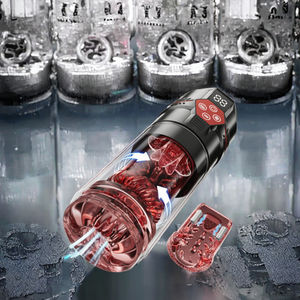 Florya New Men's Automatic Rotation LCD Masturbator Cup 6s Vacuum <span class=keywords><strong>Penis</strong></span> Pump Sucking Licking Features Vibration <span class=keywords><strong>Soft</strong></span> Sex Spa Toy - Product Image 2