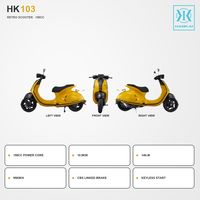 Scooter HK103 150CC 4 temps refroidi par air, moteur EFI 10,5 kW, Euro 5, démarrage sans clé, freins à disque CBS avant/arrière, pneus de 13 pouces