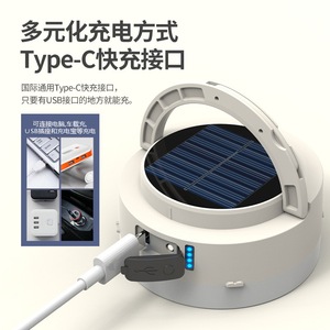 Linterna de Camping Solar con Luz LED, Lámpara de Emergencia para Exteriores con Gancho para Montaje en Pared, 25000 Horas de Duración - Product Image 4