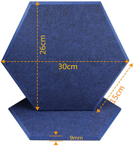 Panneau Acoustique Moderne en Fibre de Polyester Écologique pour Décoration Murale, Isolation Sonore Hexagonale pour Enregistrement - Product Image 1