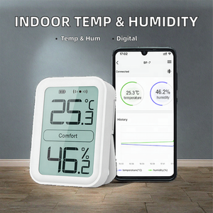 Thermomètre hygromètre numérique miniature BFOUR BF-7, écran LCD Bluetooth, grand écran, plastique, alimenté par piles, pour la maison - Product Image 2