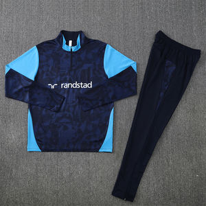 Traje de Entrenamiento de Fútbol para Clubes Europeos, Otoño-Invierno, Largo, con Media Cremallera, 25/26 Marsella, 100% Poliéster, Secado Rápido - Product Image 5