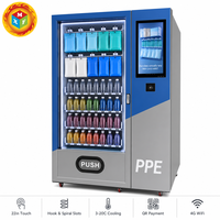 Distributeur automatique intelligent de PPE : masques, gants, boissons, écran tactile 22 pouces, gestion cloud SDK, paiement par QR