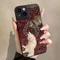 Coque de téléphone portable motif chat mignon pour iPhone 16 15 17 18 Pro Max, coque antichoc en TPU Angel Eye, protection arrière