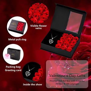 वैलेंटाइन प्रकार की भाषा प्रख्यान 100 प्रकार भाषा प्रक्षेपण नेकलेस गुलाब साबुन फूलों के उपहार - Product Image 3