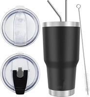 Mug à café en acier inoxydable personnalisé OEM, élégant, 20 oz, 30 oz, gobelet de voyage avec isolation sous vide à double paroi et couvercle